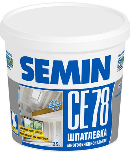 Шпатлевка SEMIN CE78 универсальная (белая крышка) 25кг
