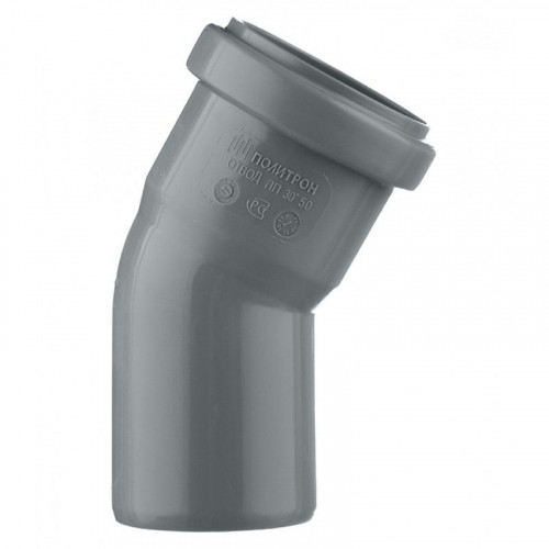 Отвод канализационный 50мм, 30 градусов