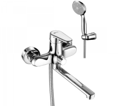 Смеситель для ванны одноручный средний излив, 200мм, Lemark Point LM0317C