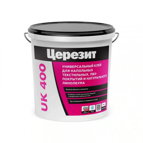 Клей Церезит UK 400 для текстильных и ПВХ покрытий, 14 кг
