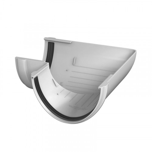 Угол желоба ПВХ 90гр. Белый Технониколь 359447