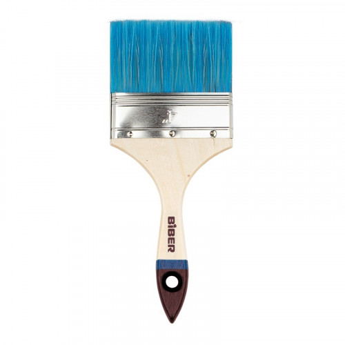 Кисть плоская 100мм, смешанная щетина, деревянная ручка Стандарт Бибер 31267