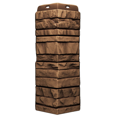 Угол наружный для панелей Rocky 400мм Кедровый орех Деке LUX