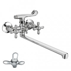 Смеситель для ванной одноручный, длинный излив, CRON CN2112