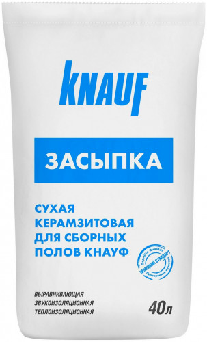 Засыпка сухая керамзитовая для пола Knauf, 40 л