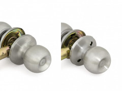 Ручка-защелка Шарик глухая 6072 PS SN Матовый никель Фабрика замков