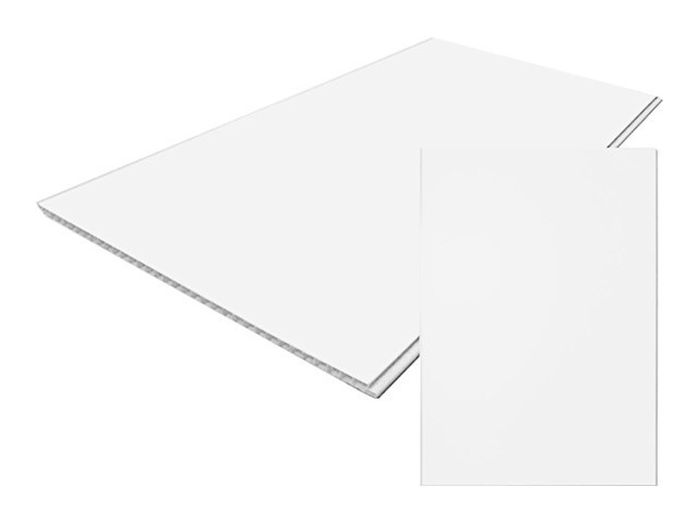 Панель ПВХ Белая матовая 2700*250*10мм премиум Кронапласт