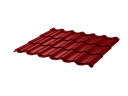 Металлочерепица Стандарт 0.4, 1180мм, 350/14, ПЭ RAL3011 коричнево-красный