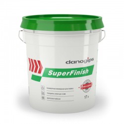 Шпатлевка финишная шитрок DANOGIPS SuperFinish, белая полимерная 17л (28кг)