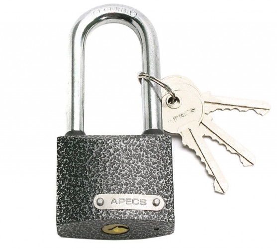 Замок навесной чугун, цилиндровый, автомат, 50*106*22мм, РемоКолор 70-0-952