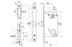 Корпус замка под цилиндр Palladium 385 CP хром