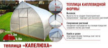 Теплица каркас "Капелюха" 3х4х2,3 м (ШхДхВ) труба оцинкованная 20х20 мм, без окраски
