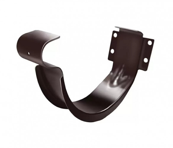 Крюк желоба короткий, шоколад RAL 8017, металл Grand Line Optima D120/90