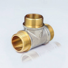 Тройник латунный 3/4" наружная резьба Aquasfera 9010-02