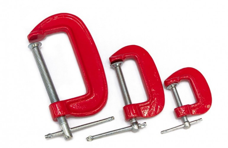 Набор Струбцин G-образных, 25, 50, 75мм, 3 предмета РемоКолор 44-0-003