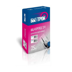 Штукатурка декоративная ШЦ-короед 2мм Быстрой, белая, 25кг