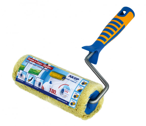 Валик 240мм Профи, полиакрил желтый ворс 18мм, Акор 253 48 824