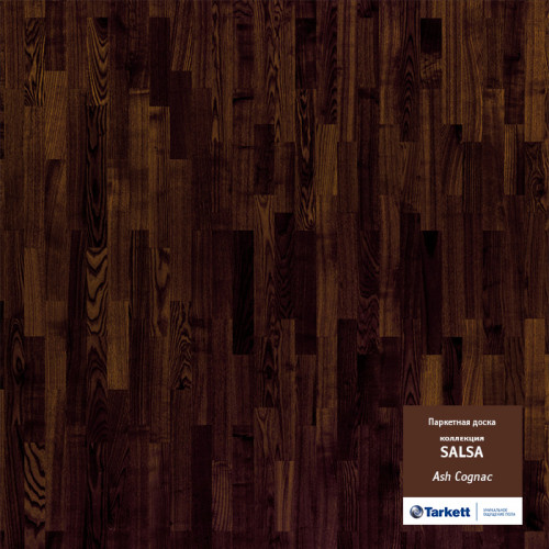 Паркетная доска Tarkett Salsa Ясень Коньяк Глянец T-Lock (2283*194*14мм)