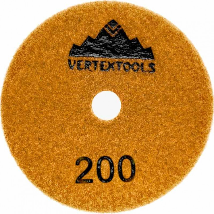 Диск шлифовальный по мрамору 100х3мм Р200 сухое Vertextools 13-100-200