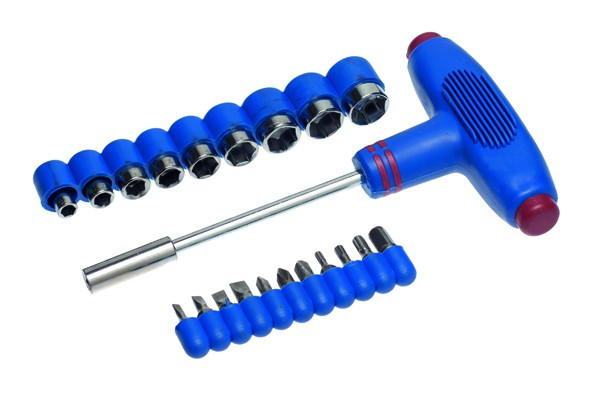 Набор отверток с Т-образной ручкой битами и головками, 20 предметов РемоКолор 33-2-123