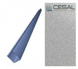 П-профиль С02 14*14*3000мм, Металлик серебристый Cesal (Альконпласт)