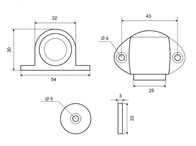 Стопор 02-М AВ антик бронза, магнитный Palladium