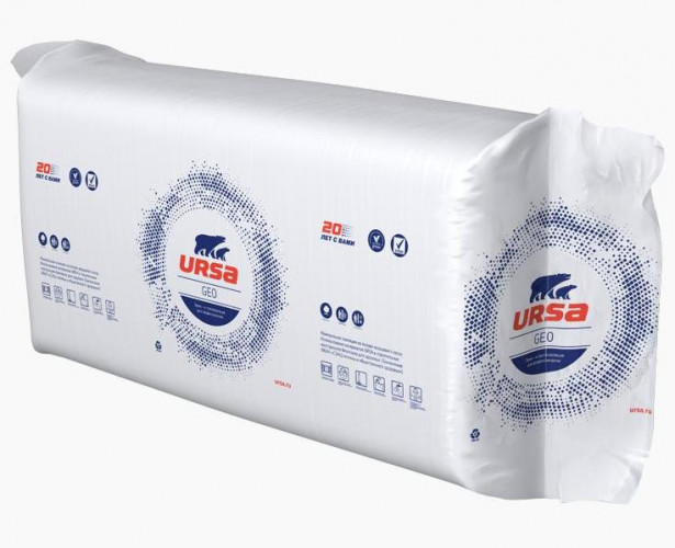 Утеплитель URSA Geo П15 100х610x1250мм, 10 шт 7.63м2 (0,763м3)