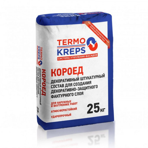 Штукатурка декоративная Termokreps Короед 2,5мм, белая, 25 кг