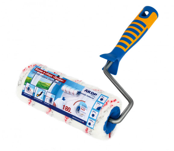 Валик 240мм Профи, полиамид красно-серый, ворс 18мм, Акор 274 48 824