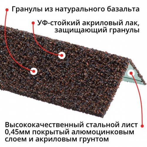 Фасадная плитка Hauberk уголок металлический внешний баварский 50х50х1250мм