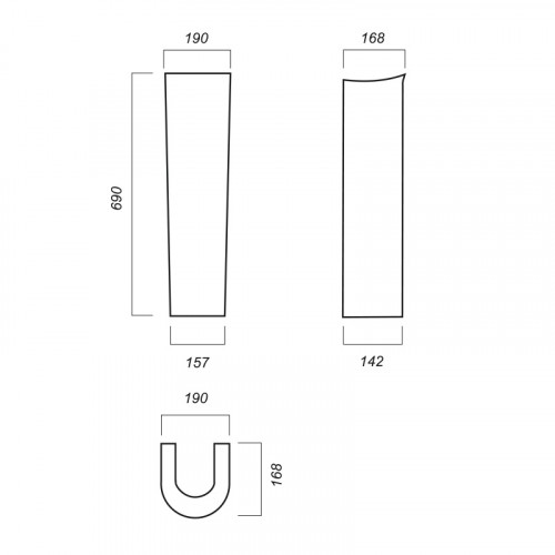 Пьедестал Самарский белый SANITA для умывальников Самарский, Комфорт, Эталон, Виктория
