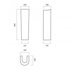 Пьедестал Самарский белый SANITA для умывальников Самарский, Комфорт, Эталон, Виктория