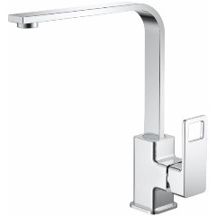 Смеситель для кухни одноручный высокий излив гайка латунь хром Haiba HB70615