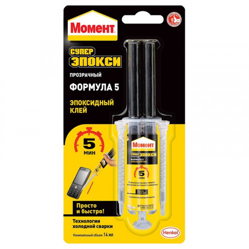 Клей эпоксидный Момент СУПЕР ЭПОКСИ "шприц" 14мл