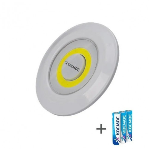 Фонарь светодиодный подсветка 3Вт 3хААА R03 самоклеющийся КОСМОС КОС308В