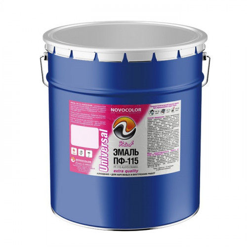 Эмаль ПФ-115 серая 25кг Novocolor Universal