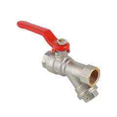 Кран шаровой 1/2 дюйма с фильтром, внутренняя резьба Valtec VT.292.N.04