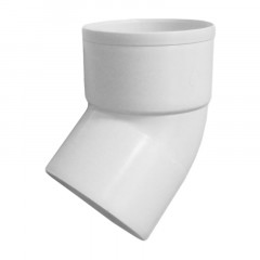 Отвод водосточной трубы белый 45° d=80мм Мурол