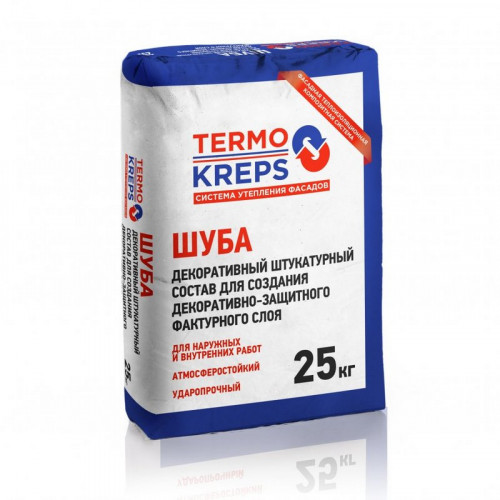 Штукатурка декоративная Termokreps Шуба 2мм, белая, 25 кг