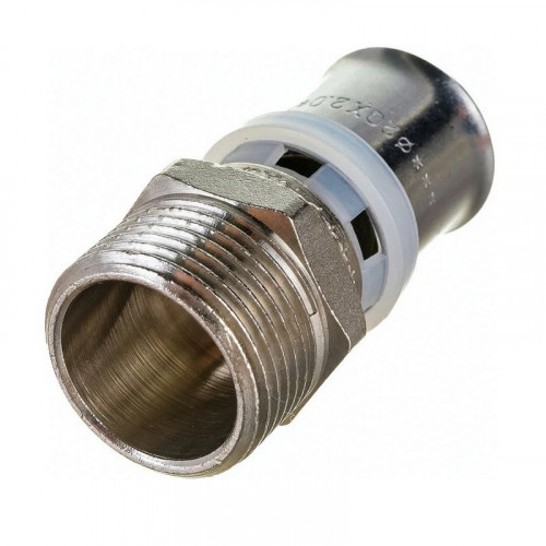 Муфта комбинированная пресс 20 х 3/4 дюйма наружная резьба Valtec VTm.201.N.002005