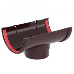 Воронка желоба ПВХ, шоколад Grand Line Standart D120/90