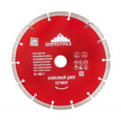 Диск алмазный 180х22мм сегмент Vertextools 04-180-7