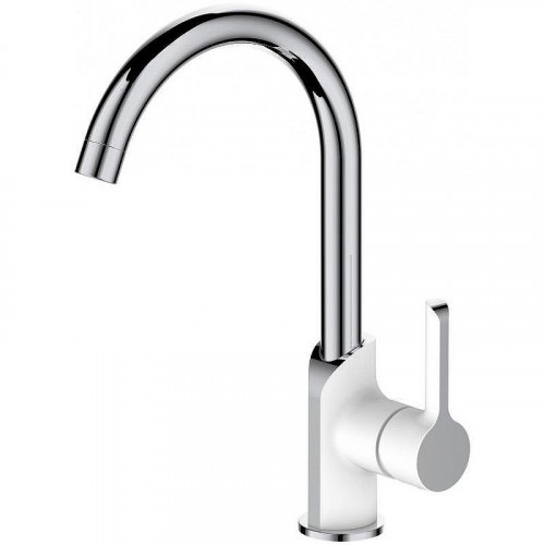 Смеситель для кухни одноручный высокий излив латунь хром Haiba HB70805-8