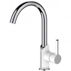 Смеситель для кухни одноручный высокий излив латунь хром Haiba HB70805-8