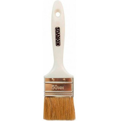 Кисть плоская 50мм, натуральная светлая щетина, пластиковая ручка, Korvus Хобби 0102620