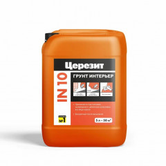 Грунтовка полимерная Интерьер Церезит IN 10, 5л