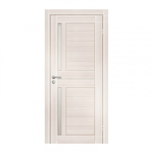 Дверь из экошпона со стеклом без притвора 700*2000мм Орегон дуб белый Олови