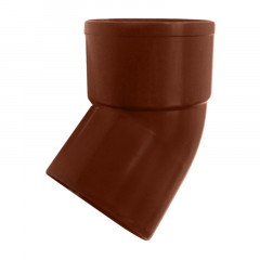 Отвод водосточной трубы коричневый 45° d=80мм Мурол