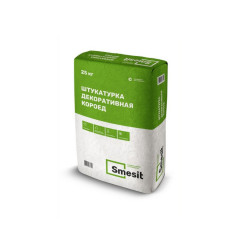 Штукатурка декоративная Smesit Короед 2,5мм, серая, 25 кг