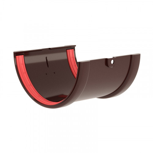 Соединенитель желоба ПВХ, шоколад Grand Line Standart D120/90